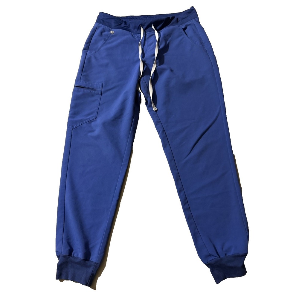Figs Women's Size Medium Royal Blue High Rise Zamora Scrub Pants - Picture 1 of 5